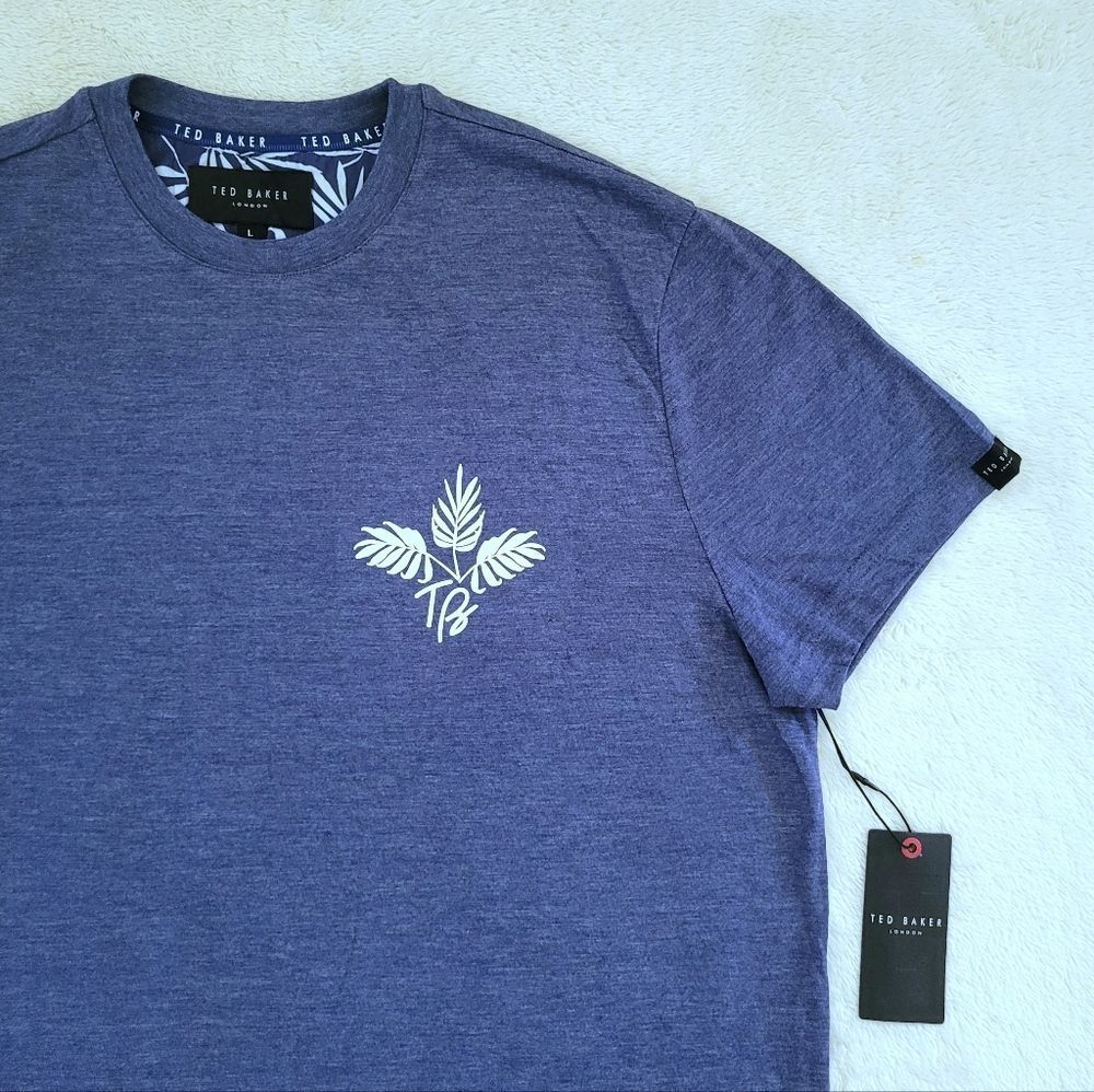 Ted Baker Heather Blue💙 Logo Tee👕 - NWT - Picture 8 of 13